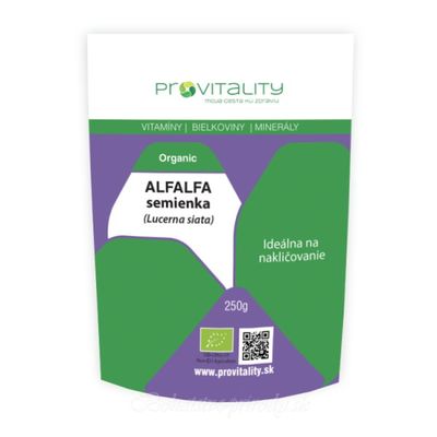 Alfalfa semienka Raw Organic