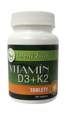 Vitamín D3 + K2, 30 tbl